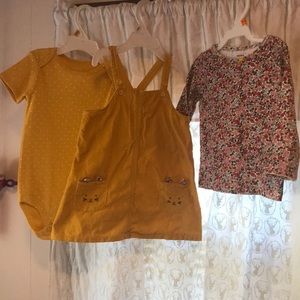 Jumper dress with long sleeve and short sleeve